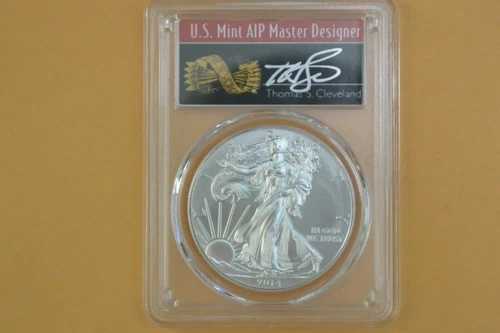 2014年 1ドル アメリカン シルバー イーグル 1オンス PCGS MS70 トーマス クリーブランド アローズ