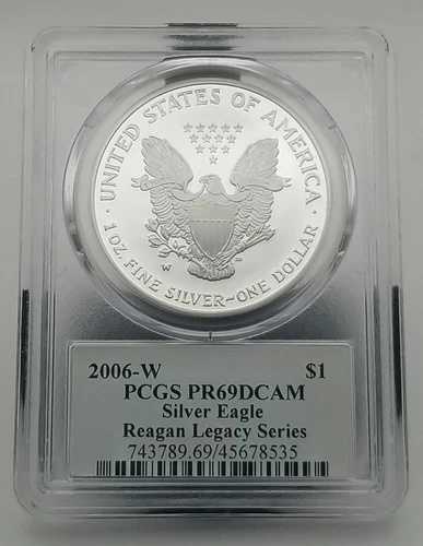 2006年 W シルバーイーグルドル PCGS PR69DCAM - レーガンレガシーシリーズ #0596