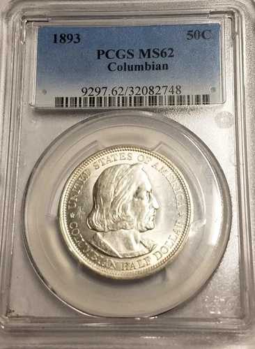 1893年 50セント記念金貨 | PCGS MS62 | コロンビア博覧会 | 銀貨 50セント