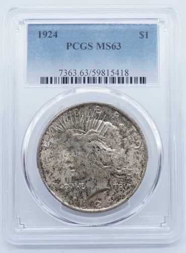 1924年 ピースシルバードル 1ドル PCGS MS63 -U1169