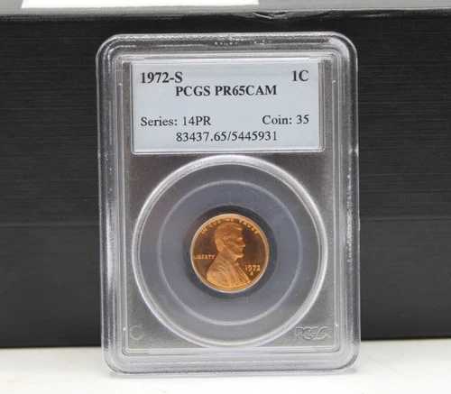 1972-S PCGS PR64CAM 1C 1セントコイン *中古* 送料無料