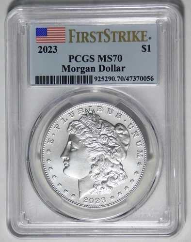 2023年 モルガン銀貨 トップグレード！PCGS ミントステート 70