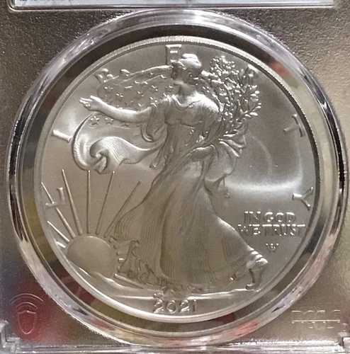 2021-W アメリカン シルバー イーグル ~ タイプ 2 ~ PCGS MS69 ~ プレミアラベル 45,540円