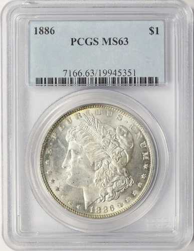 1886年 モルガン銀貨 1ドル PCGS MS63