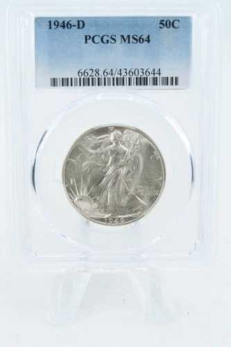 1946-D PCGS MS64 ウォーキング・リバティ・ハーフダラー・ビジネス・ストライク 50セント