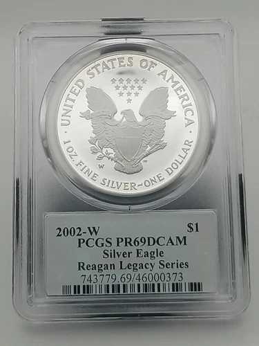 2002年 W シルバーイーグルドル PCGS PR69DCAM - レーガンレガシーシリーズ #0591