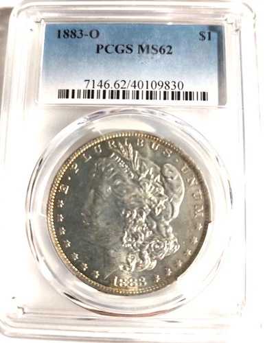 1883-O モルガン・ダラー - 銀貨 1ドル - PCGS MS 62