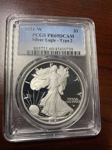2021-W 1ドル アメリカン シルバー イーグル タイプ2 PR69DCAM PCGS
