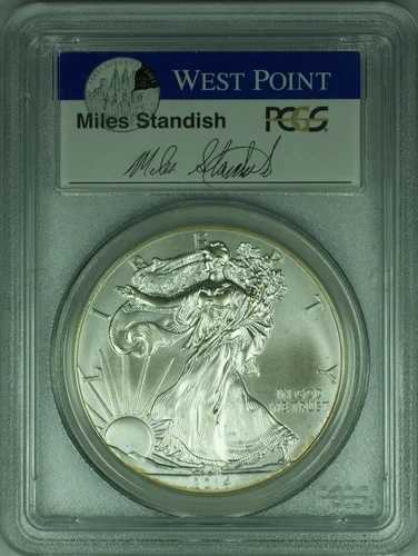 2014年アメリカンシルバーイーグル PCGS MS-70 ウェストポイントファーストストライク M スタンディッシュ