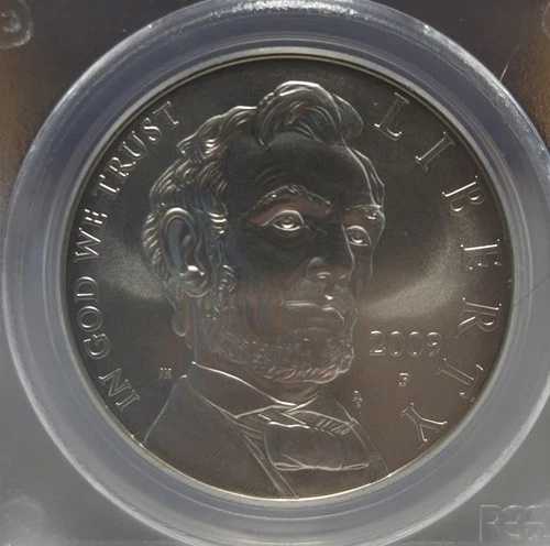 2009年 P エイブラハム・リンカーン記念銀貨 $1 - PCGS MS70! $54 メルト! V. SL0224
