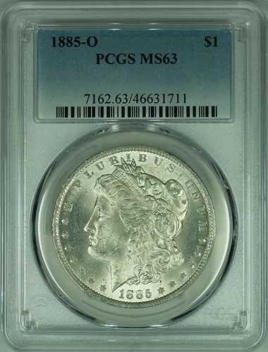 1885-O モルガン銀貨 PCGS MS-63 (34A)