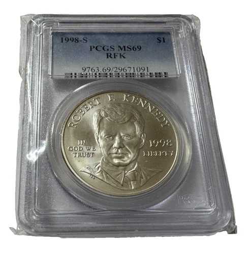 1998-S $1 RFK ロバート・ケネディ記念銀貨 PCGS MS69