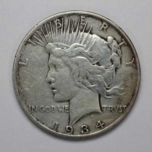 1934年 D ピース銀貨