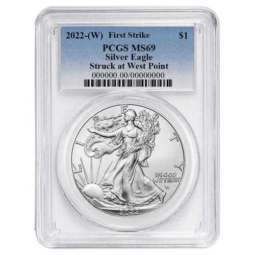 2022年 (W) 1ドル アメリカン シルバー イーグル PCGS MS69 FS ブルーラベル