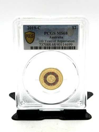 オーストラリア PCGS MS68 2019 C $2コイン 送還100周年記念コレクターズコイン