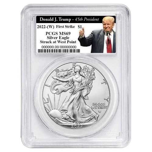 2022年 (W) 1ドル アメリカン シルバー イーグル PCGS MS69 FS トランプ第45代大統領ラベル