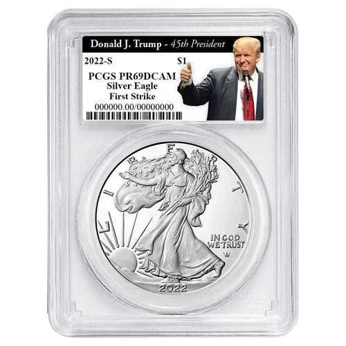 2022-S プルーフ 1ドル アメリカン シルバー イーグル PCGS PR69DCAM FS トランプ第45代大統領