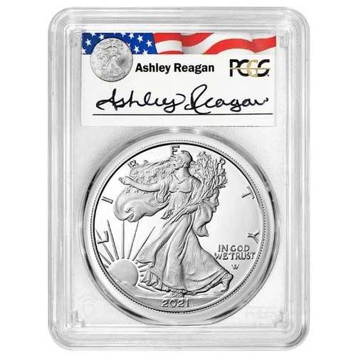 2021-W プルーフ $1 タイプ2 アメリカンシルバーイーグル PCGS PR69DCAM アシュリー・レーガン・レガシー