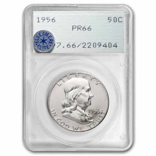 1956年 フランクリン ハーフダラー タイプII PR-66 PCGS（ラトラーホルダー）
