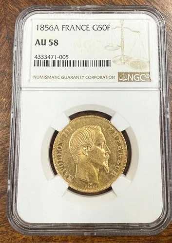1856A フランス G50 F NGC AU58 金貨