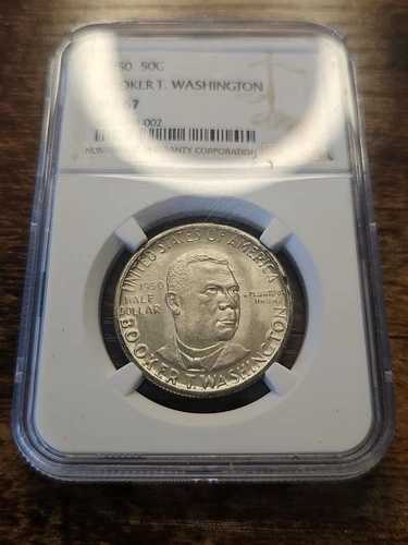 1950年 P NGC MS67 ブッカー・T・ワシントン 書籍価格4,700ドル！ 50セント銀貨付き