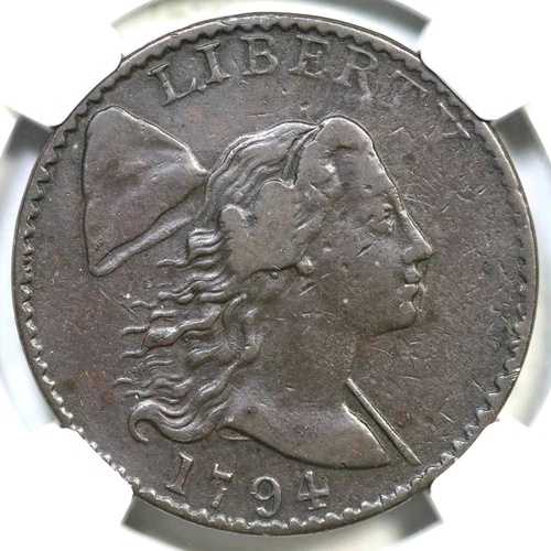 1794 S-25 R-3 NGC XF 45 94のヘッド リバティキャップ ラージセントコイン 1セント