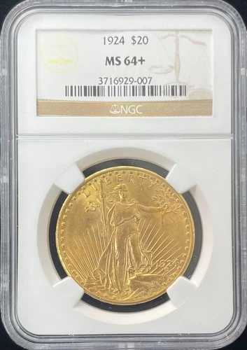 1924年 セント・ゴーデンズ 20ドル金貨 NGC MS 64+