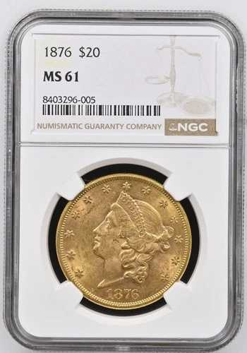 1876年 ダブルイーグルス リバティヘッド NGC MS-61