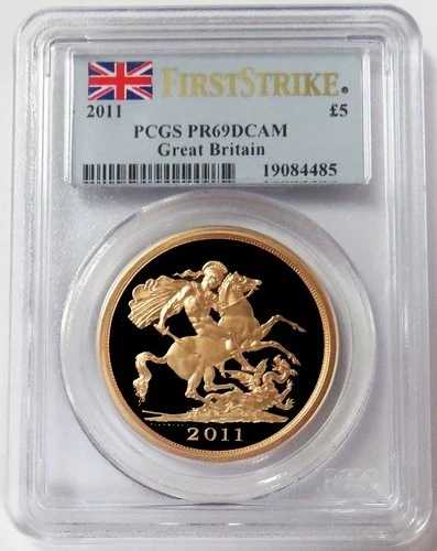 2011年 金貨 1028枚 イギリス製 5ポンド NGC PF 69 DCAM ファーストストライク