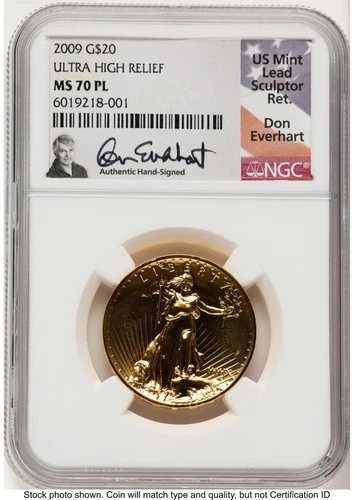 2009 G$20 ウルトラハイレリーフ PL ドン・エバーハート NGC MS70