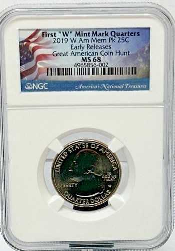 2019年 アメリカンメモリアルパーク クォーター アーリーリリース NGC MS-68