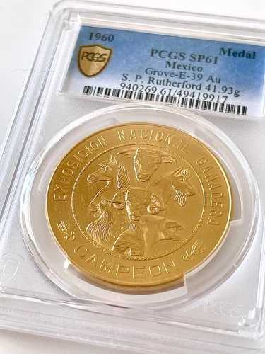 メキシコ - 1960年 - 全国家畜博覧会金メダル - PCGS SP61-｜WORLD RESOURCE【QUEEN店】