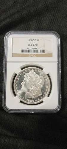 1880-S モーガン銀貨 - NGC MS 67 * スター* ! 556,160円