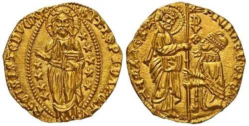 イタリアの聖ヴェネツィア。ミケーレ・ステノ（1400-1413）作。NGC MS66 Fr.-1230