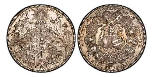 ドイツのSTアイヒシュテット。 1781 KR/OE AR ターラー。 PCGS AU58。 Dav.-2210;ツェパニック 79