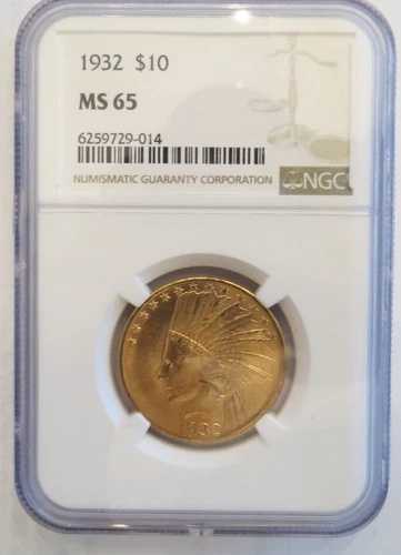 1932年 10ドル インディアンヘッド金貨 NGC MS65 米国