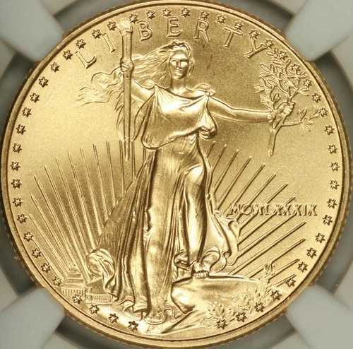 1989年 25ドル ハーフオンス ゴールドイーグル NGC MS69 673,640円