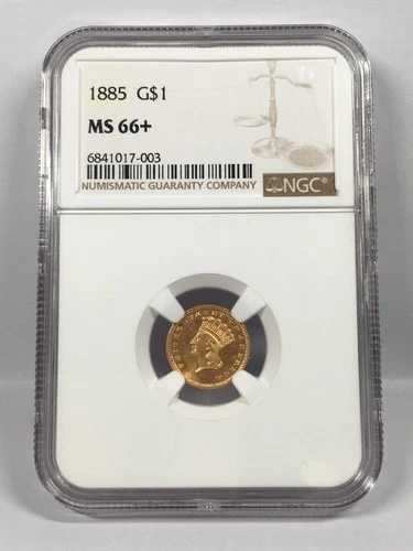 1885年 タイプ3 ゴールド インディアン プリンセス ゴールド ドル NGC MS66+ 7XXEB25
