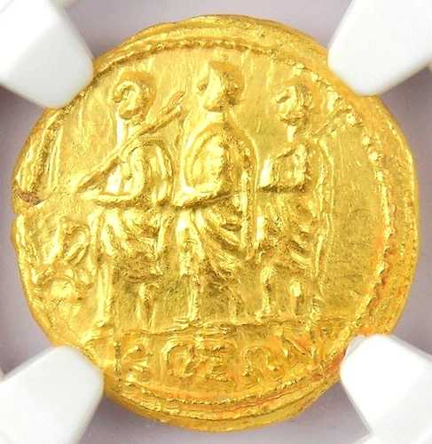 ブルータス・コソン ゴールド AV ステイター ローマコイン 紀元前54年 - NGC チョイス MS UNC - 5/5 ストライク｜WORLD RESOURCE【QUEEN店】
