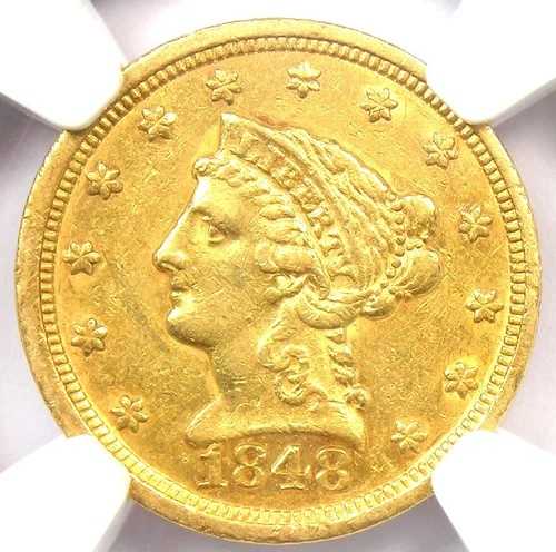 1848年 リバティ ゴールド クォーター イーグル $2.50 コイン認定 NGC AU55 - $5,250 値-｜WORLD RESOURCE【QUEEN店】 697,400円
