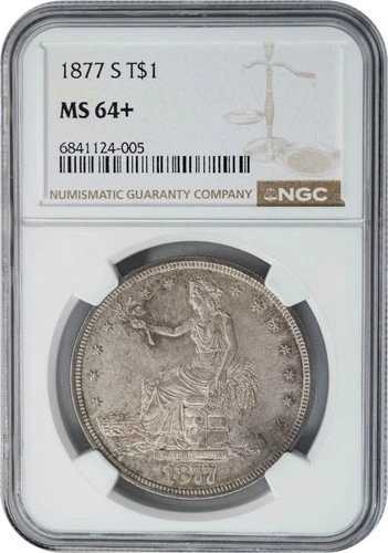 1877-S 貿易ドル $ MS64+ NGC 949905-7|WORLD RESOURCE【QUEEN店】