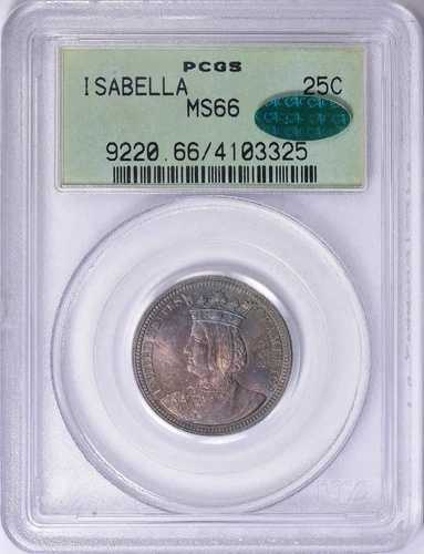 1893年 イザベラクォーター記念品 MS-66 CAC/PCGS OGH認定