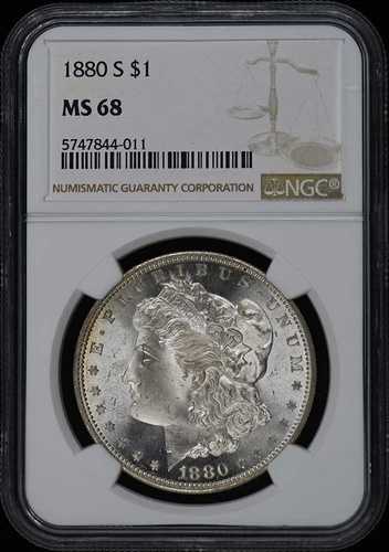 1880-S モルガン・ダラー S$1 NGC MS68