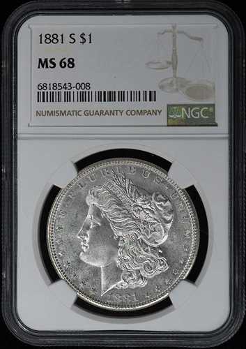 1881-S モルガン・ダラー S$1 NGC MS68|WORLD RESOURCE【QUEEN店】