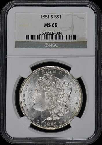 1881-S モルガン・ダラー S$1 NGC MS68