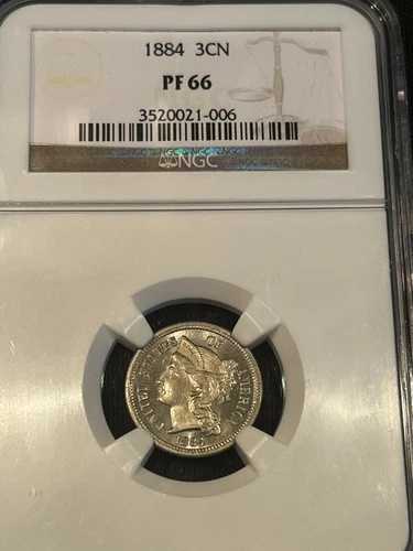 1884年 PF66 フィラデルフィア造幣局 ニッケル3セント硬貨|WORLD RESOURCE【QUEEN店】