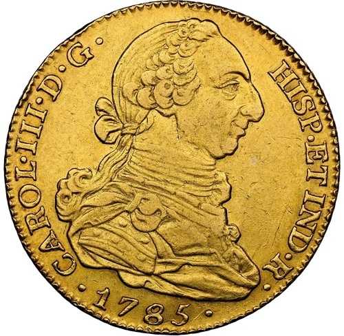 スペイン - 1785年 M カルロス3世 4エスクード - NGC AU55 - 希少 - グレードは2枚のみ|WORLD RESOURCE【QUEEN店】
