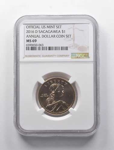 MS69 2016-D サカガウィア・ダラー 年次ドルコインセット NGC *9034