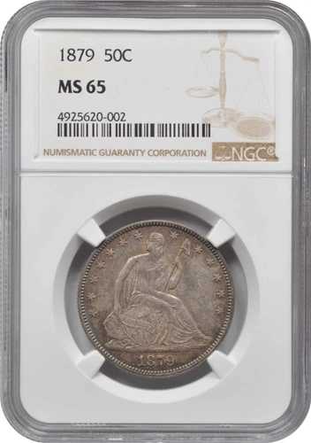 1879 NGC MS65 発行枚数 4,800枚 -- 座像ハーフドル