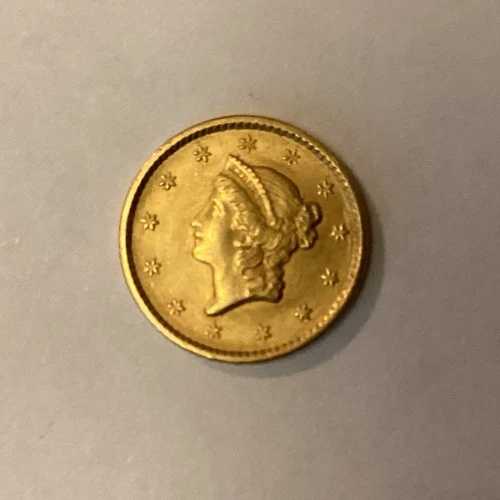 1851 リバティ ゴールド ダラー (G$1 コイン) - NGC AU 認定の詳細 - 希少!